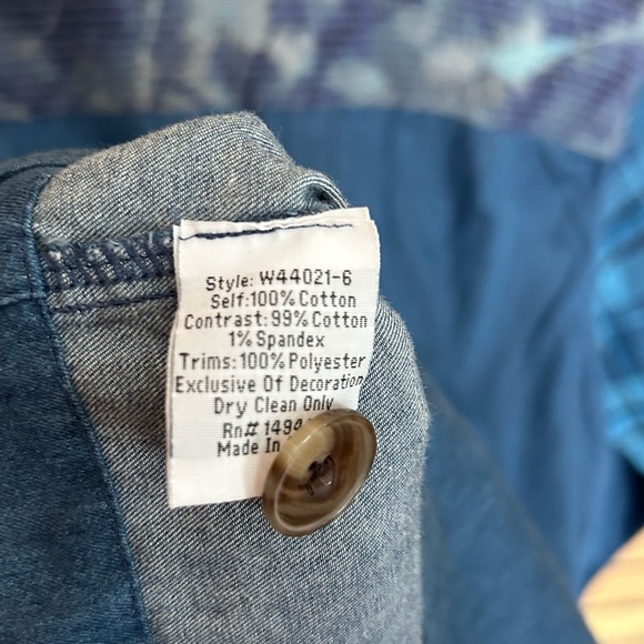 NWT Johnny Was Moonlight Tie-Dye Patchwork Military Jacket Embroidered Size L - Picture 8 of 10